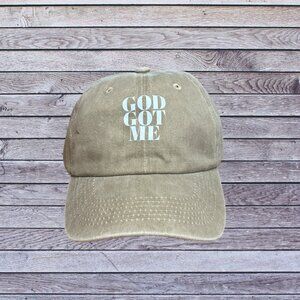 "God Got Me" Baseball Cap Khaki OS